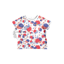 Load image into Gallery viewer, Floral Red White Blue
