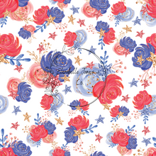 Load image into Gallery viewer, Floral Red White Blue