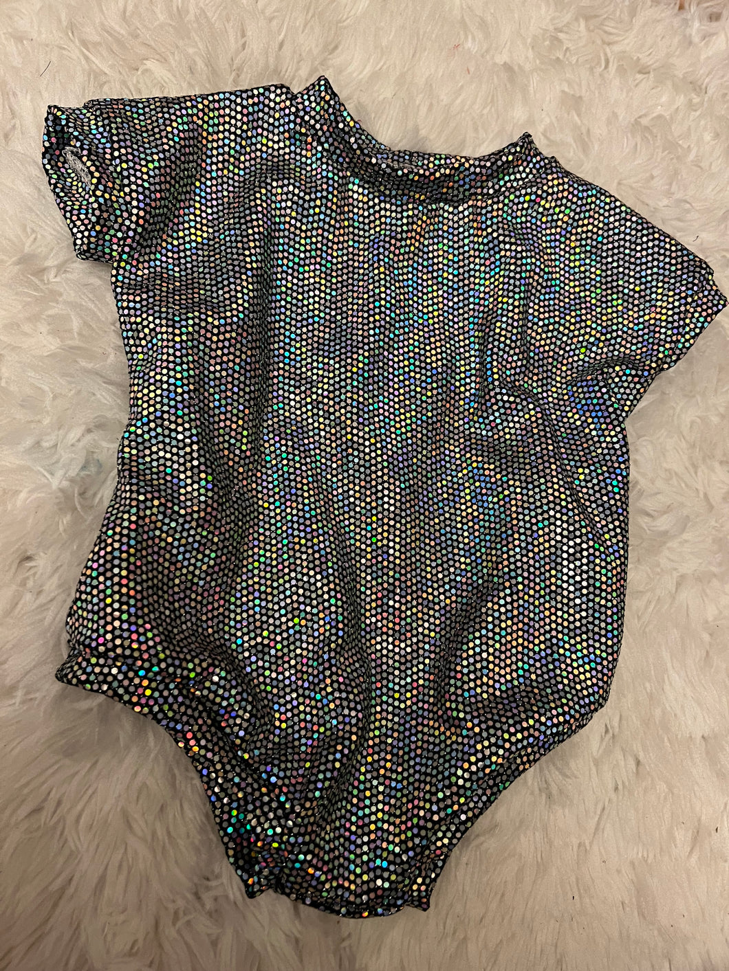 Sequin  Sweater Romper WITH Snaps