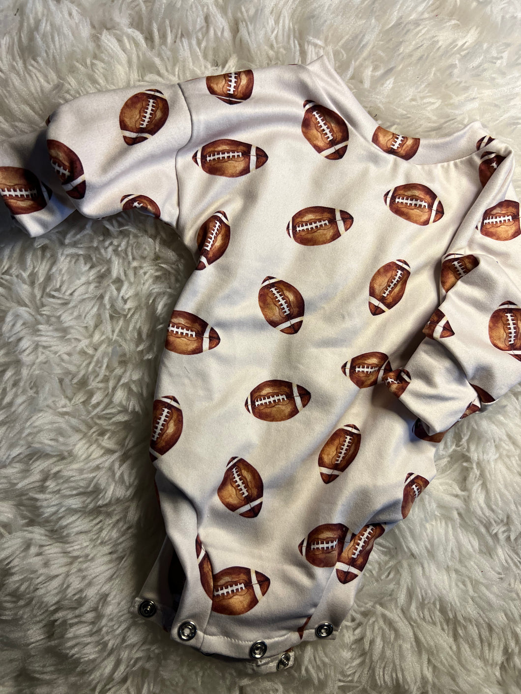 Footbal Sweater Romper WITH Snaps