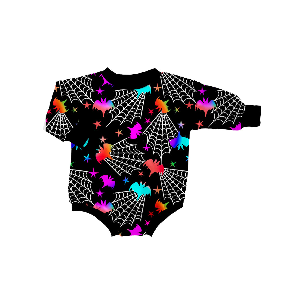 Bats & Spiders Sweater Romper NO Snaps