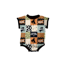 Load image into Gallery viewer, Cowboy Short Sleeve Romper NO Snaps
