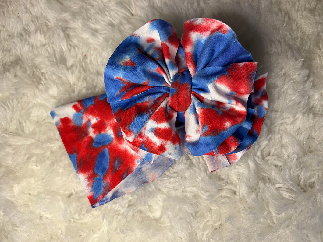 FOJ Tie Dye Shredded Headwrap