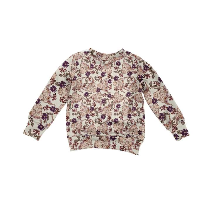 Floral Cow Sweater