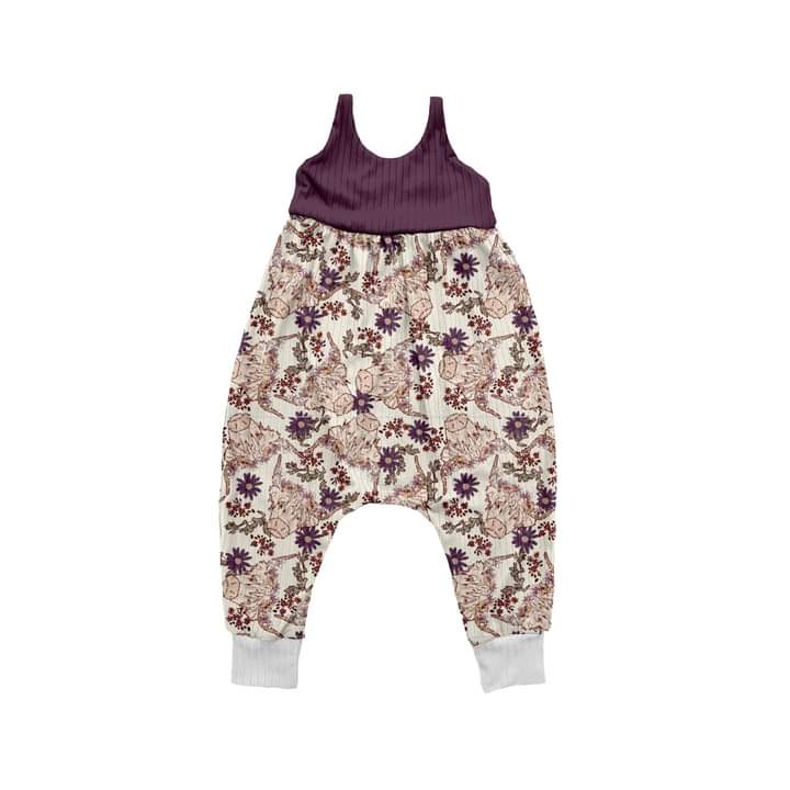 Floral Cow Napa Romper