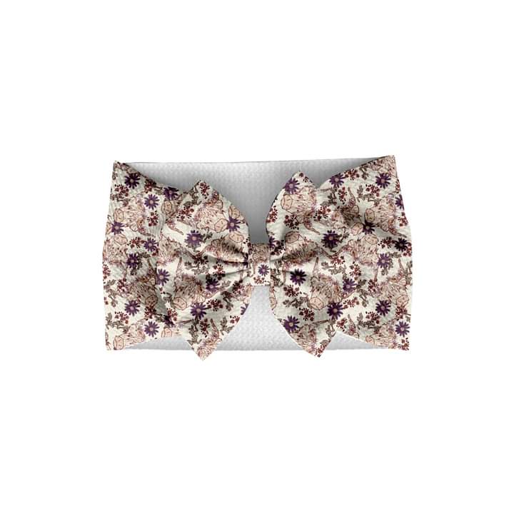 Floral Cow Headwrap