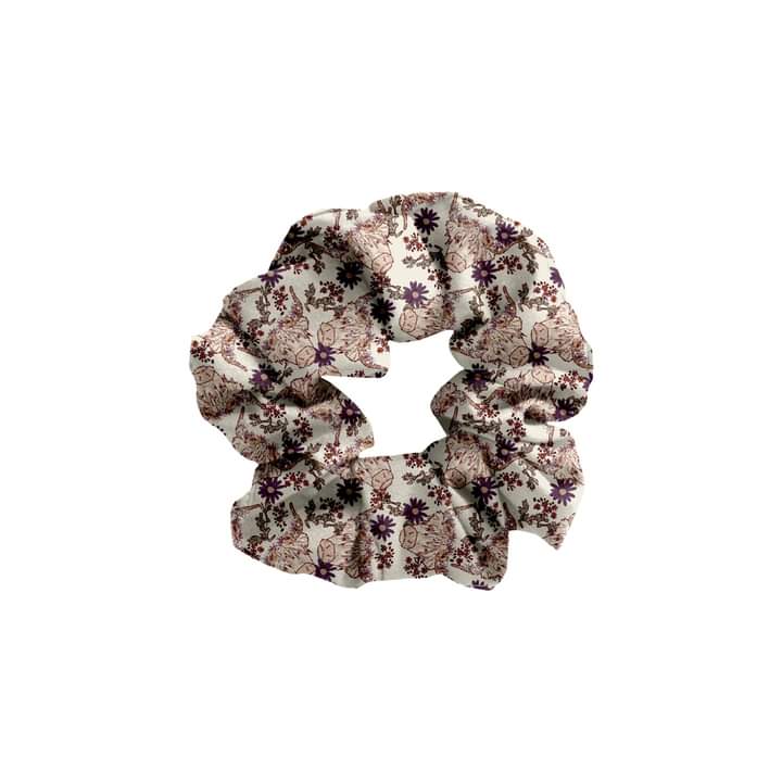 Floral Cow Scrunchies