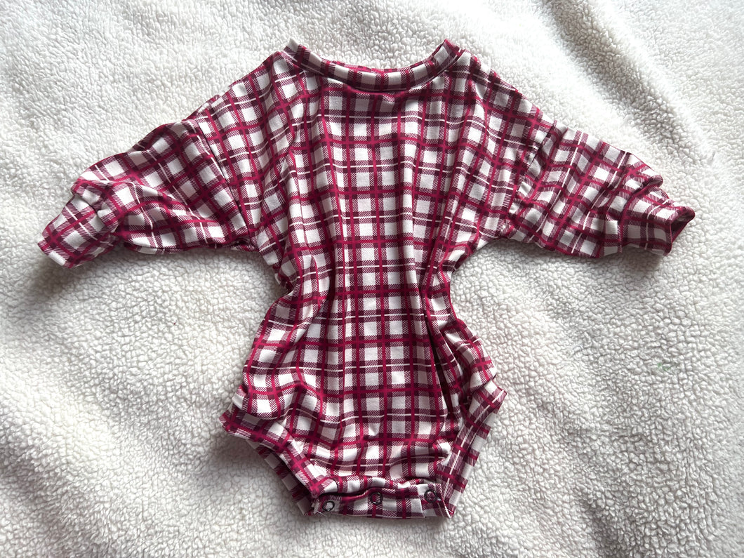 Plaid Sweater Romper No Snaps