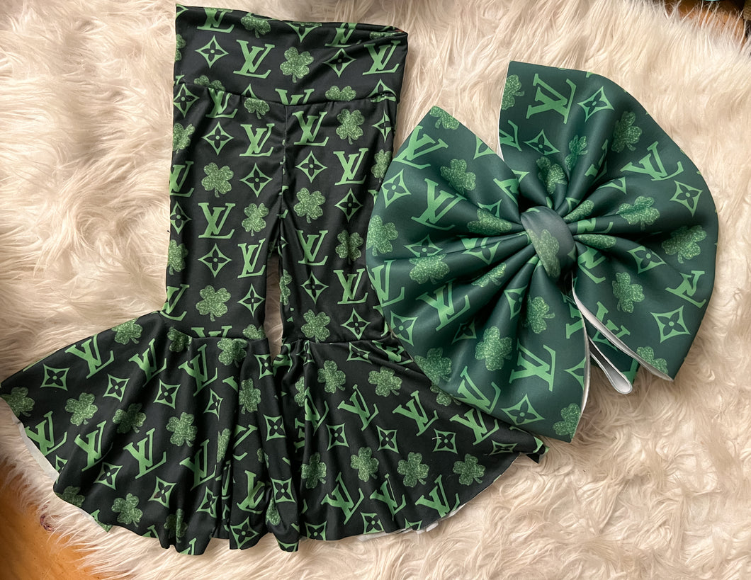 Green Clover Bell Bottoms